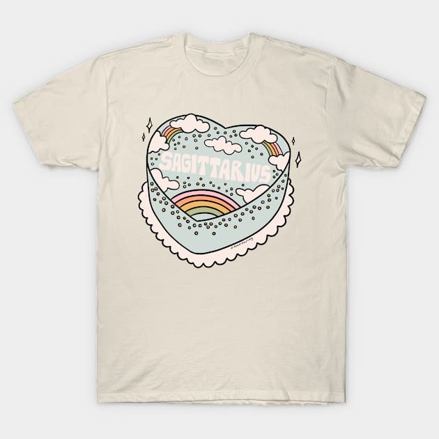 Sagittarius Heart Cake T-Shirt by Doodle by Meg